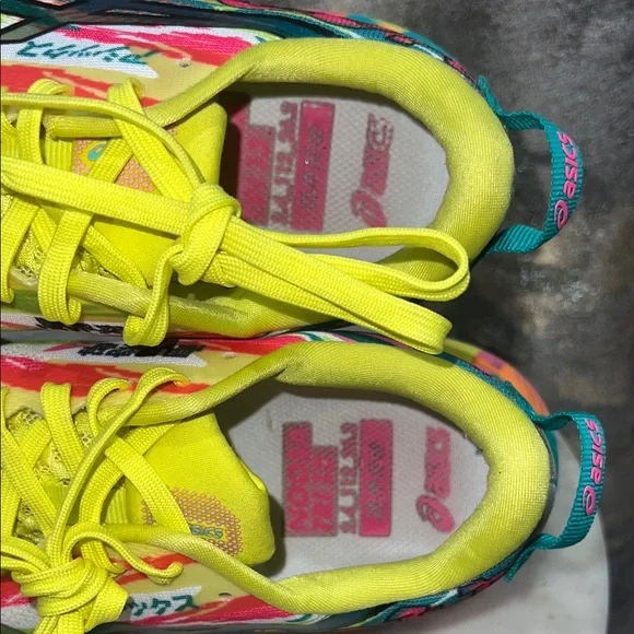 ASICS women’s Noosa Tri 13 Bright Neon Yellow Multicolor Running Shoes - Picture 6 of 10